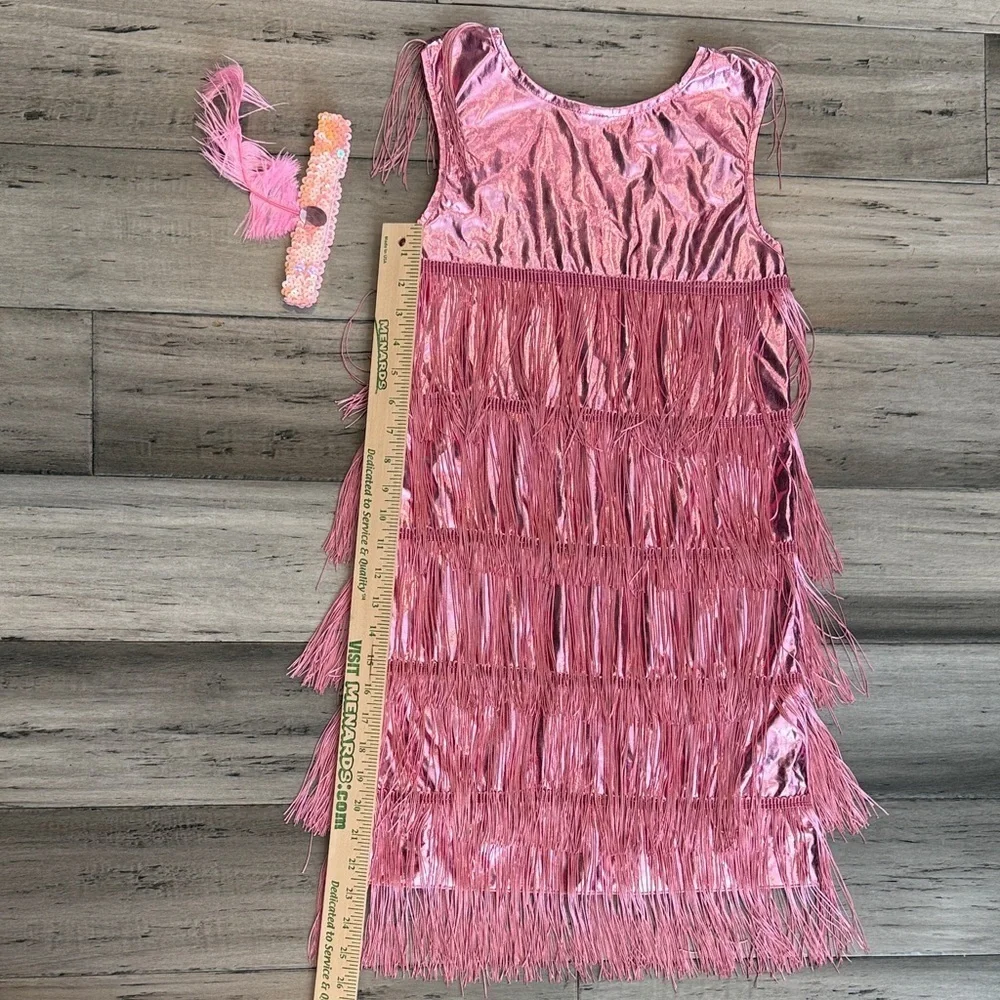 NWT Pink Fringe Kids Costume Dress